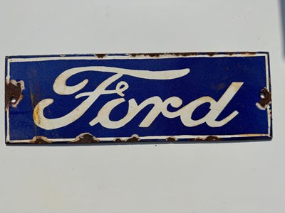 Lot 637 - FORD ENAMEL SIGN 12" X 4"