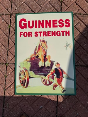 Lot 685 - GUINNESS FOR STRENGTH SIGN 27.5" X 20"