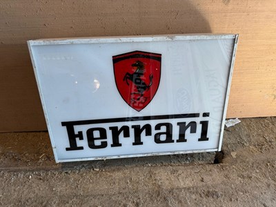 Lot 783 - FERRARI LIGHT UP SIGN 24" X 16"