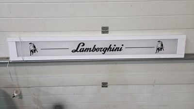 Lot 261 - LAMBORGHINI LIGHT UP SIGN 64" X 8"