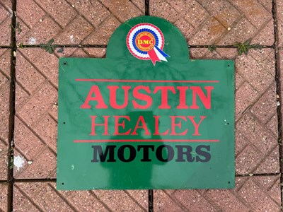 Lot 119 - AUSTIN HEALEY MOTORS SIGN 23" X 23"