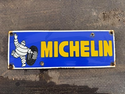 Lot 881 - MICHELIN ENAMEL SIGN 12" X 4"