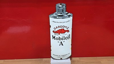 Lot 417 - GARGOYLE MOBIL OIL "A" ENAMEL SIGN 16" X 6"