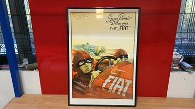 Lot 537 - VINTAGE FRAMED FIAT PICTURE