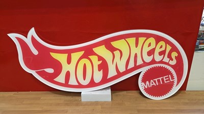 Lot 219 - HOT WHEELS ACRYLIC SIGN 30" X 13"