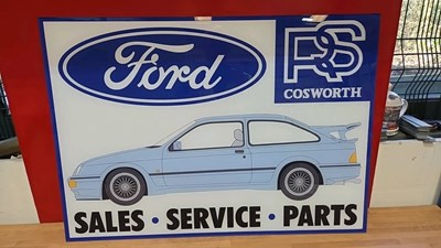 Lot 189 - FORD SIERRA COSWORTH ACRYLIC SIGN 33" X 24"