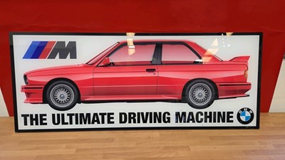 Lot 115 - BMW E30 M3 GARAGE ACRYLIC SIGN 33" X 13"