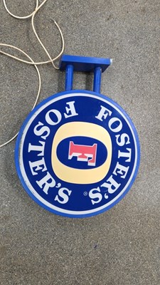 Lot 267 - FOSTER'S , DOUBLE SIDED LIGHT UP SIGN 24" DIA