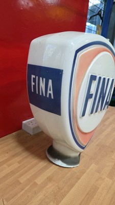 Lot 5 - FINA GLASS PETROL PUMP GLOBE
