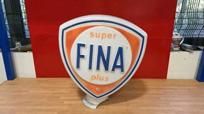 Lot 305 - FINA SUPER PLUS GLASS PETROL PUMP GLOBE