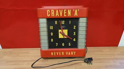 Lot 613 - CRAVEN "A" ELECTRIC CLOCK 9"