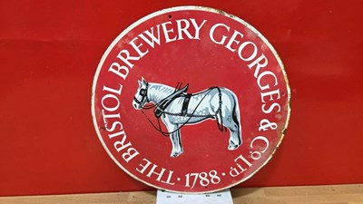 Lot 629 - BRISTOL BREWERY 1788 ENAMEL SIGN 13.5" DIA