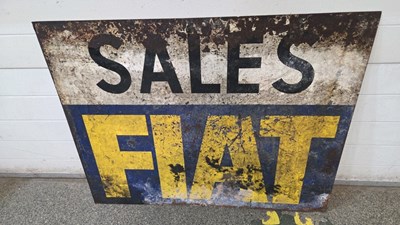 Lot 341 - FIAT , DOUBLE SIDED FOUR COURT SIGN 40" X 32"