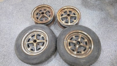 Lot 585 - 4 X VAUXHALL 13" ROSTYLE WHEEL RIMS 155 SR 13