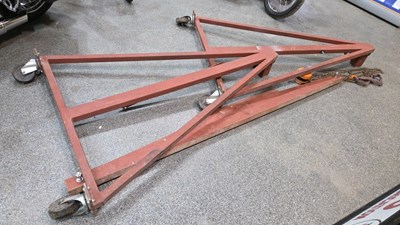 Lot 343 - GANTRY ON WHEELS WITH BLOCK & TACKLE