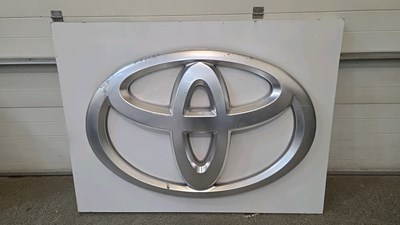 Lot 111 - GENUINE TOYOTA DEALER SIGN WITH RAISED LETTERS 66" X 49"