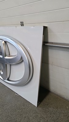 Lot 111 - GENUINE TOYOTA DEALER SIGN WITH RAISED LETTERS 66" X 49"