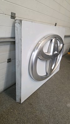 Lot 111 - GENUINE TOYOTA DEALER SIGN WITH RAISED LETTERS 66" X 49"