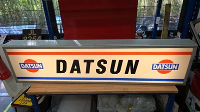 Lot 61 - LARGE DATSUN LIGHT UP SIGN 71" x 18"