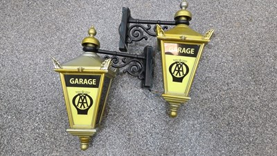 Lot 423 - PAIR OF PERIOD STYLE AA GARAGE LAMPS