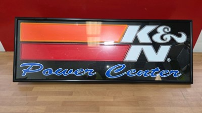 Lot 485 - K + N FILTERS LIGHT UP SIGN 28" X 10"