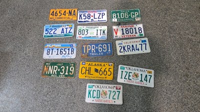 Lot 475 - SELECTION OF AMERICAN NUMBER PLATES
