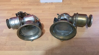Lot 348 - 2 CARBIDE CYCLE LAMPS
