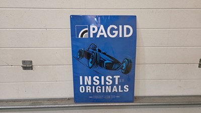 Lot 605 - PAGID INSIST ORIGINALS TIN SIGN 24" x 16"