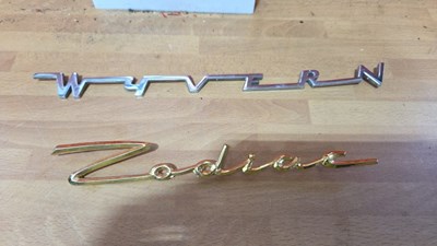 Lot 897 - VAUXHALL WYVERN + ZODIAC BADGES