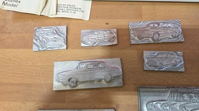 Lot 887 - VAUXHALL PRINTING BLOCKS IN 1469 NEWSPAPER + 1969 SLIDE RULE