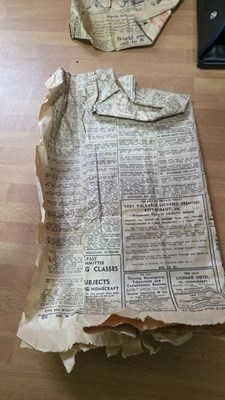 Lot 887 - VAUXHALL PRINTING BLOCKS IN 1469 NEWSPAPER + 1969 SLIDE RULE
