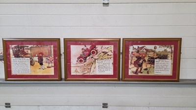 Lot 661 - 3 X FRAMED FUNNY AUTOMOBILE SCENES