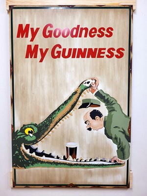 Lot 685 - RETRO/VINTAGE STYLE GUINNESS METAL SIGN 26" X 39"