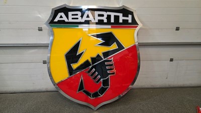 Lot 67 - ABARTH DEALER SIGN 68" X 62"
