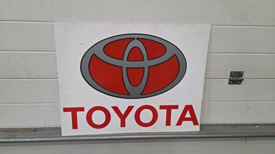 Lot 773 - TOYOTA PLASTIC , DOUBLE SIDED SIGN 26" X 20"