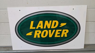 Lot 781 - LAND ROVER , DOUBLE SIDED PLASTIC SIGN 27" X 16"