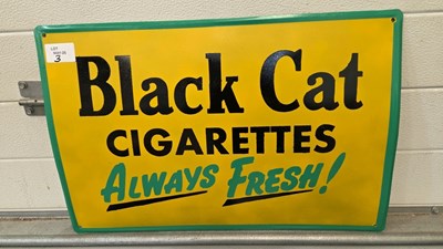Lot 507 - BLACK CAT CIGARETTES SIGN 23" X 16"