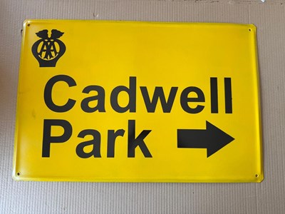 Lot 147 - CADWELL PARK AA SIGN 24" X 16"