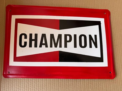 Lot 149 - CHAMPION SIGN 14" X 9.5"