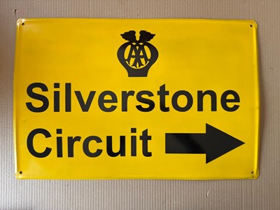 Lot 151 - SILVERSTONE CIRCUIT AA SIGN 24" X 16"