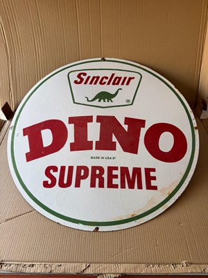 Lot 181 - DINO SUPREME ENAMEL SIGN 30" DIA