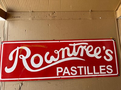 Lot 273 - ROWNTREE'S PASTILLES ENAMEL SIGN 36" X 12"