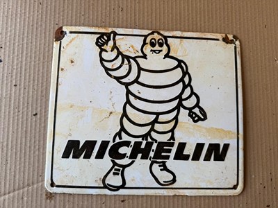 Lot 469 - MICHELIN MAN ENAMEL SIGN 11" X 9.5"