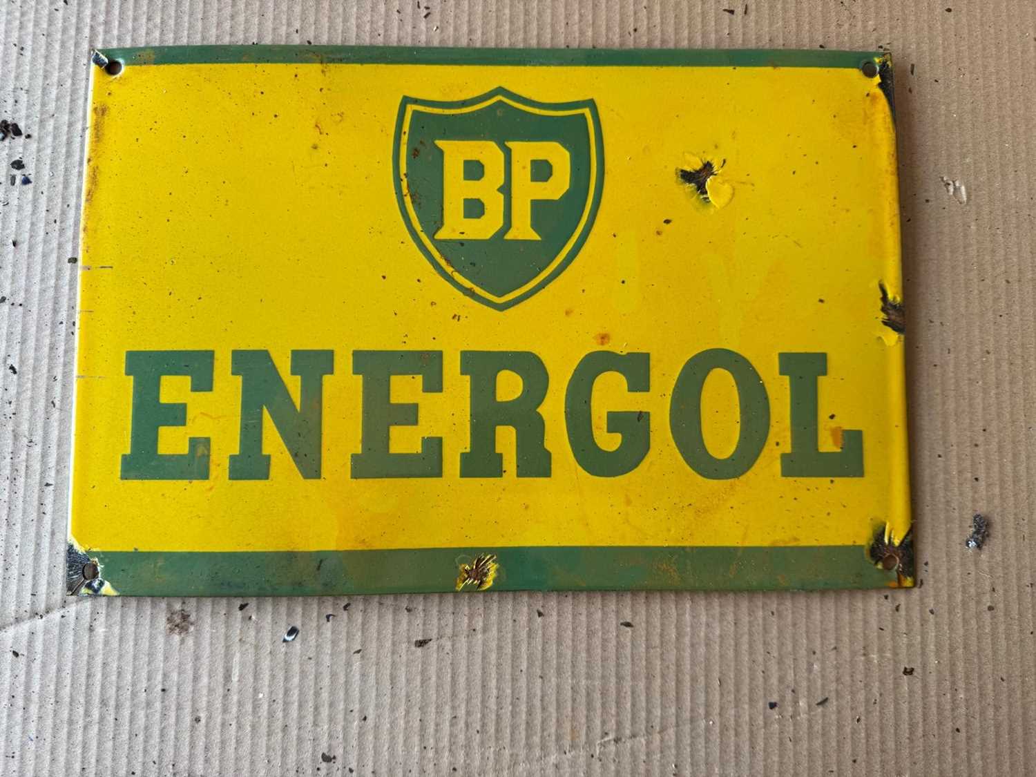 Lot 513 - BP ENERGOL ENAMEL SIGN 14" X 9.5"