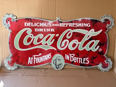 Lot 539 - COCA COLA DRINKS REPRO SIGN 34" X 17.5"