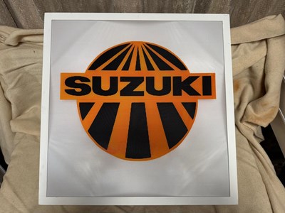 Lot 765 - SUZUKI LIGHT UP SIGN 23" X 23"