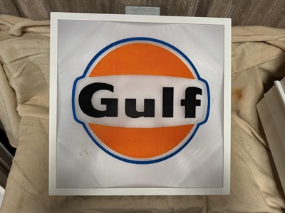 Lot 789 - GULF LIGHT UP SIGN 23" X 23"