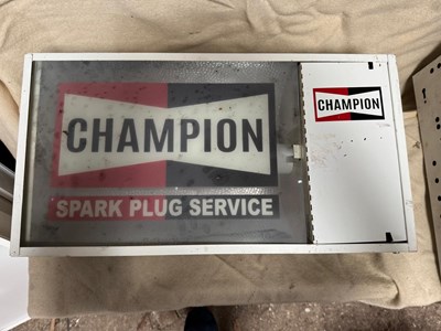 Lot 725 - CHAMPION SPARK PLUGS LIGHT UP SIGN 24" X 12"