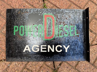 Lot 813 - POWER DIESEL DOUBLE SIDED SIGN 18" X 12"