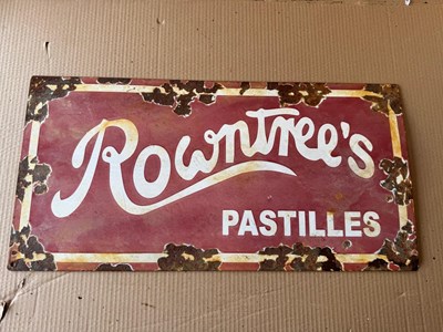 Lot 17 - ROWNTREE'S PASTILLES ENAMEL SIGN 16" X 6"